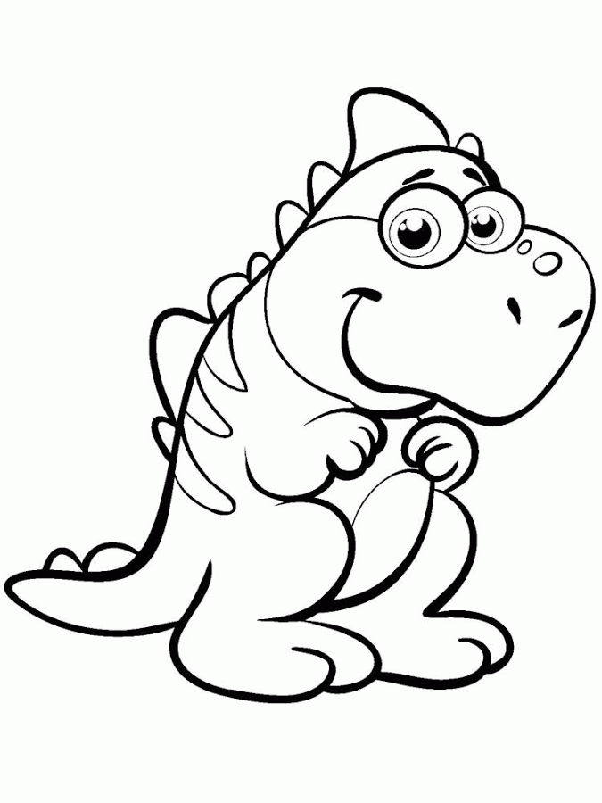 Plansa de colorat cu Dinozauri 26 120